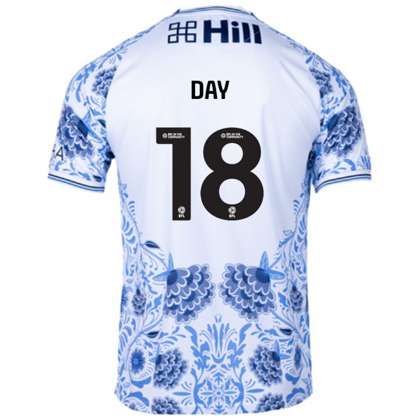 Herren Niamh Day #18 Weiß Blau Auswärtstrikot Trikot 2024/25 T-Shirt