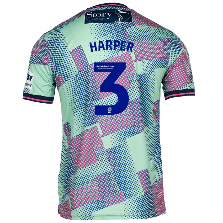 Herren Cameron Harper #3 Grün Auswärtstrikot Trikot 2024/25 T-Shirt