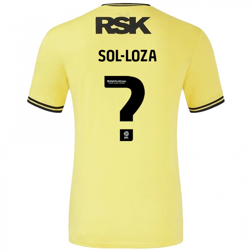 Herren Emmanuel Sol-Loza #0 Gelb Schwarz Auswärtstrikot Trikot 2024/25 T-Shirt