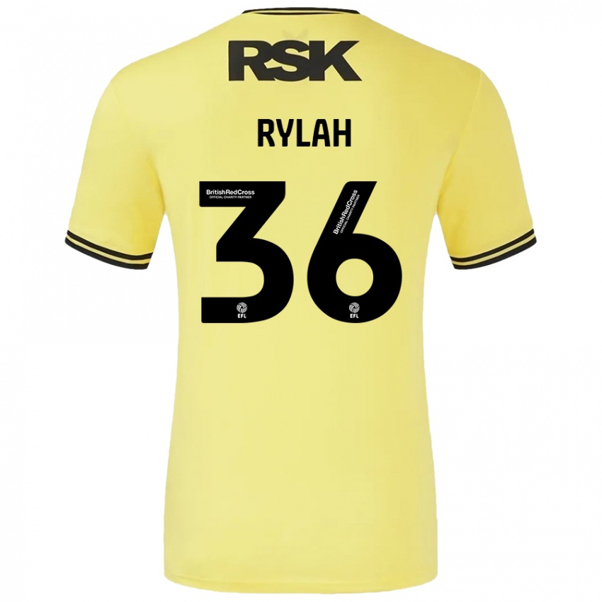 Herren Henry Rylah #36 Gelb Schwarz Auswärtstrikot Trikot 2024/25 T-Shirt