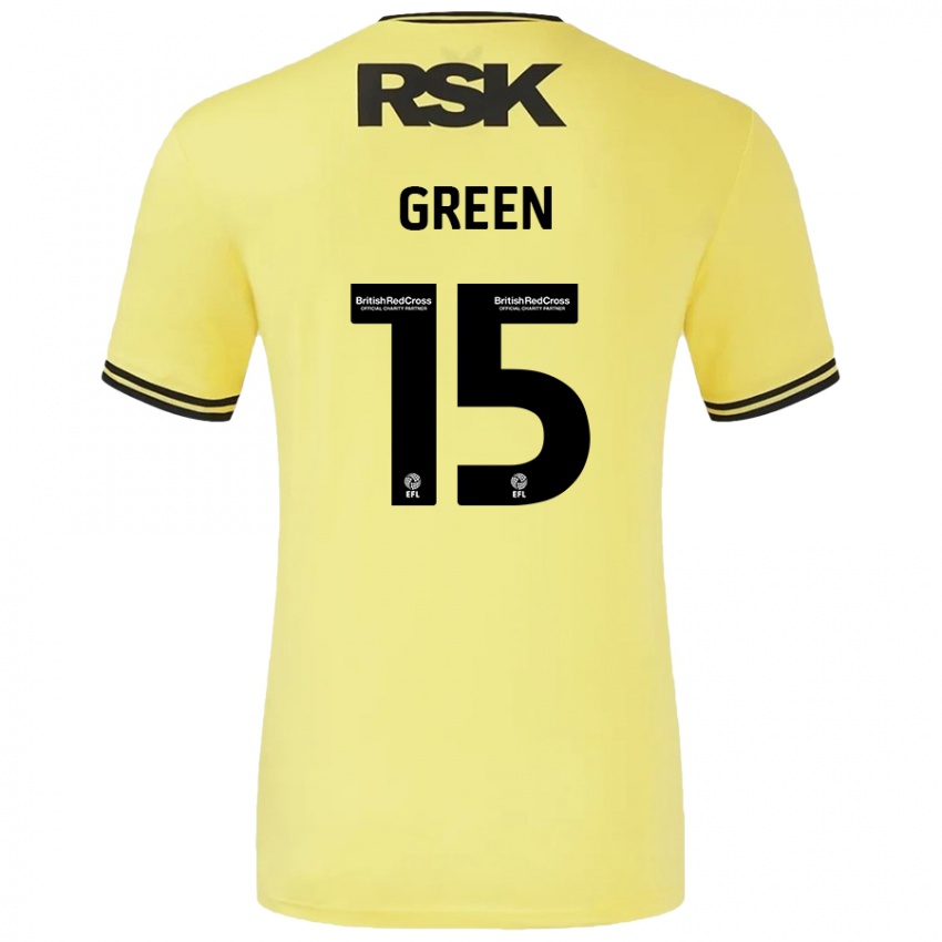 Herren Kayleigh Green #15 Gelb Schwarz Auswärtstrikot Trikot 2024/25 T-Shirt