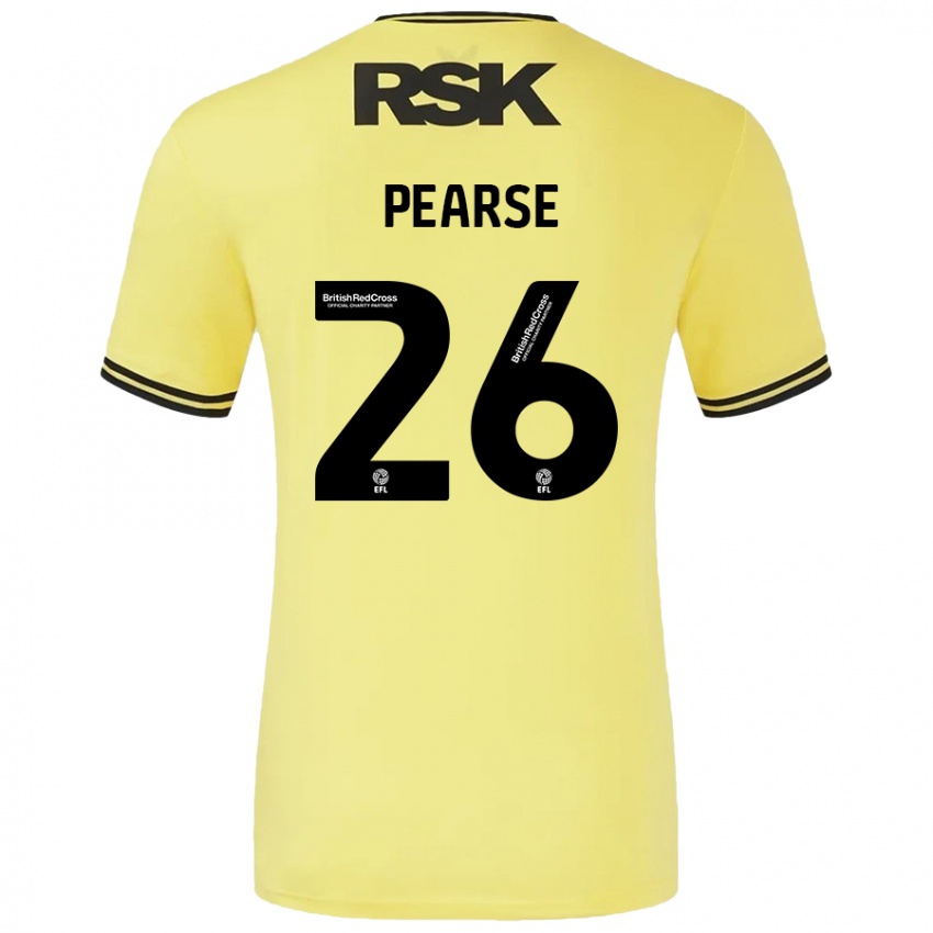 Herren Gracie Pearse #26 Gelb Schwarz Auswärtstrikot Trikot 2024/25 T-Shirt