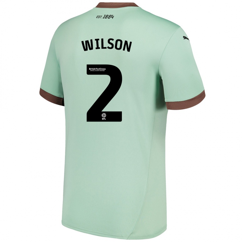 Herren Kane Wilson #2 Blassgrün Auswärtstrikot Trikot 2024/25 T-Shirt