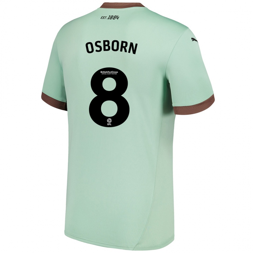 Herren Ben Osborn #8 Blassgrün Auswärtstrikot Trikot 2024/25 T-Shirt