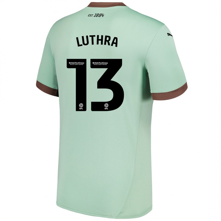 Herren Rohan Luthra #13 Blassgrün Auswärtstrikot Trikot 2024/25 T-Shirt