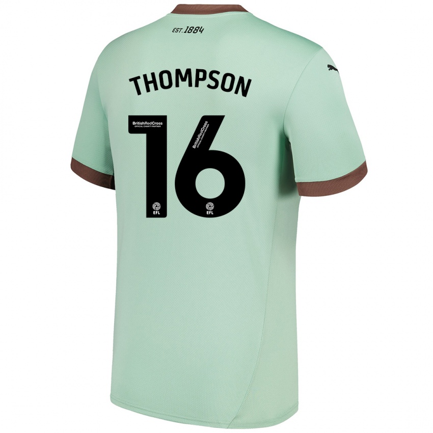 Herren Liam Thompson #16 Blassgrün Auswärtstrikot Trikot 2024/25 T-Shirt