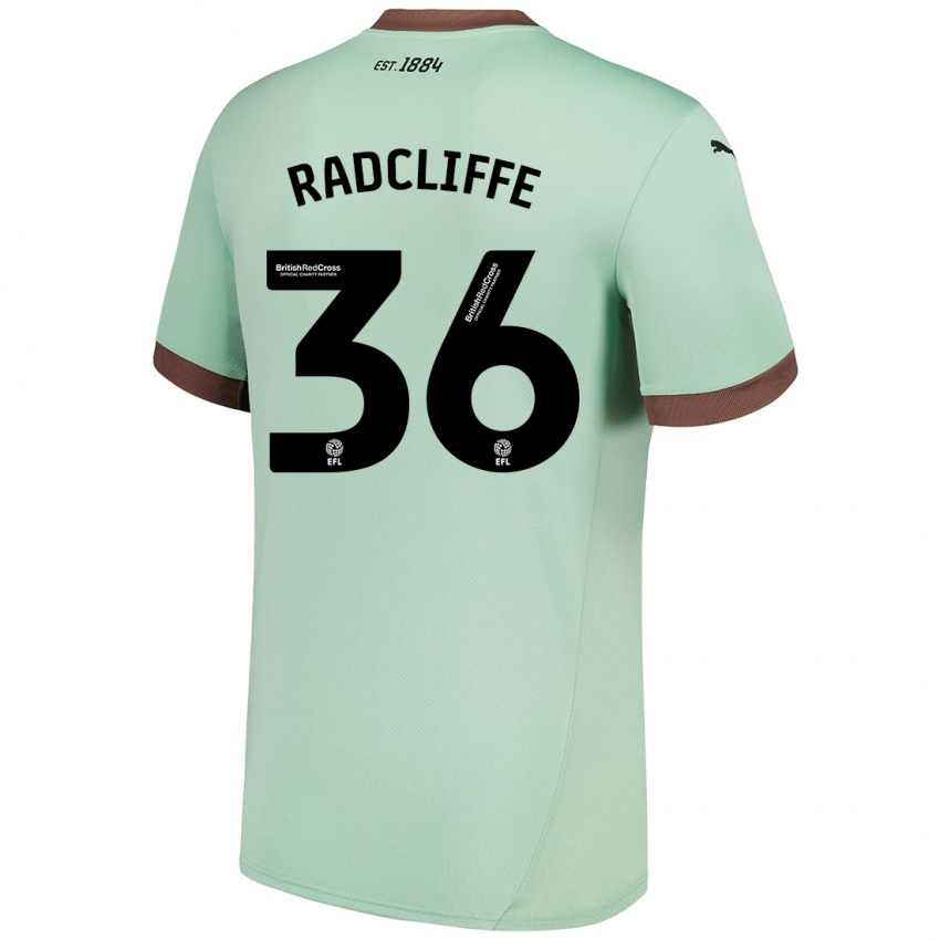 Herren Ben Radcliffe #36 Blassgrün Auswärtstrikot Trikot 2024/25 T-Shirt