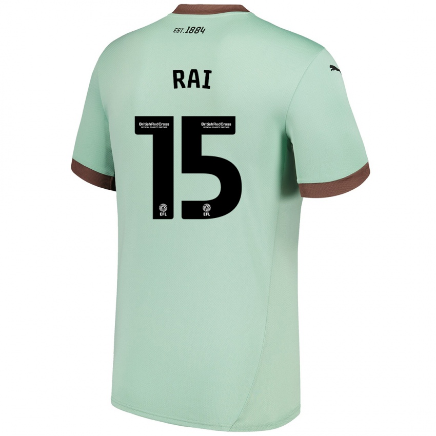 Herren Kira Rai #15 Blassgrün Auswärtstrikot Trikot 2024/25 T-Shirt