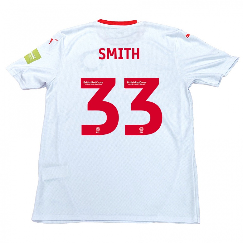 Herren Pele Smith #33 Weiß Auswärtstrikot Trikot 2024/25 T-Shirt