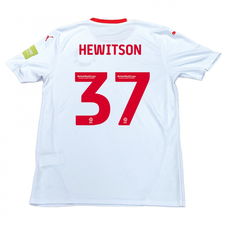 Herren Luke Hewitson #37 Weiß Auswärtstrikot Trikot 2024/25 T-Shirt