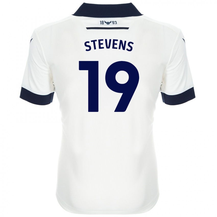 Herren Lily Stevens #19 Weiß Marineblau Auswärtstrikot Trikot 2024/25 T-Shirt