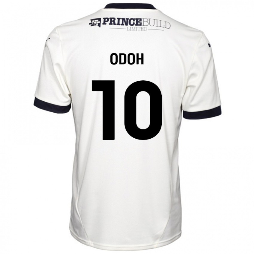 Herren Abraham Odoh #10 Cremeweiß Schwarz Auswärtstrikot Trikot 2024/25 T-Shirt