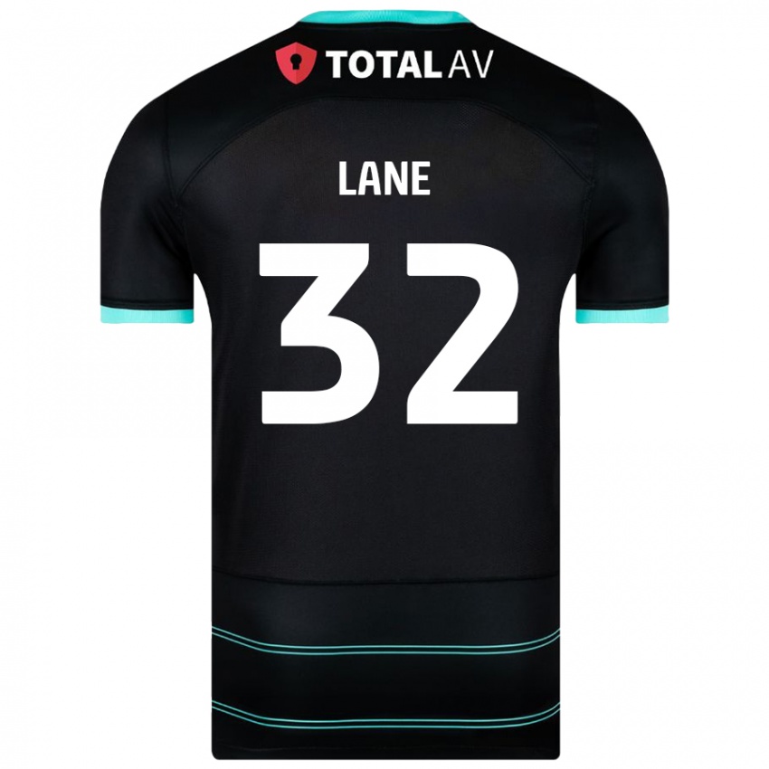 Herren Paddy Lane #32 Schwarz Auswärtstrikot Trikot 2024/25 T-Shirt