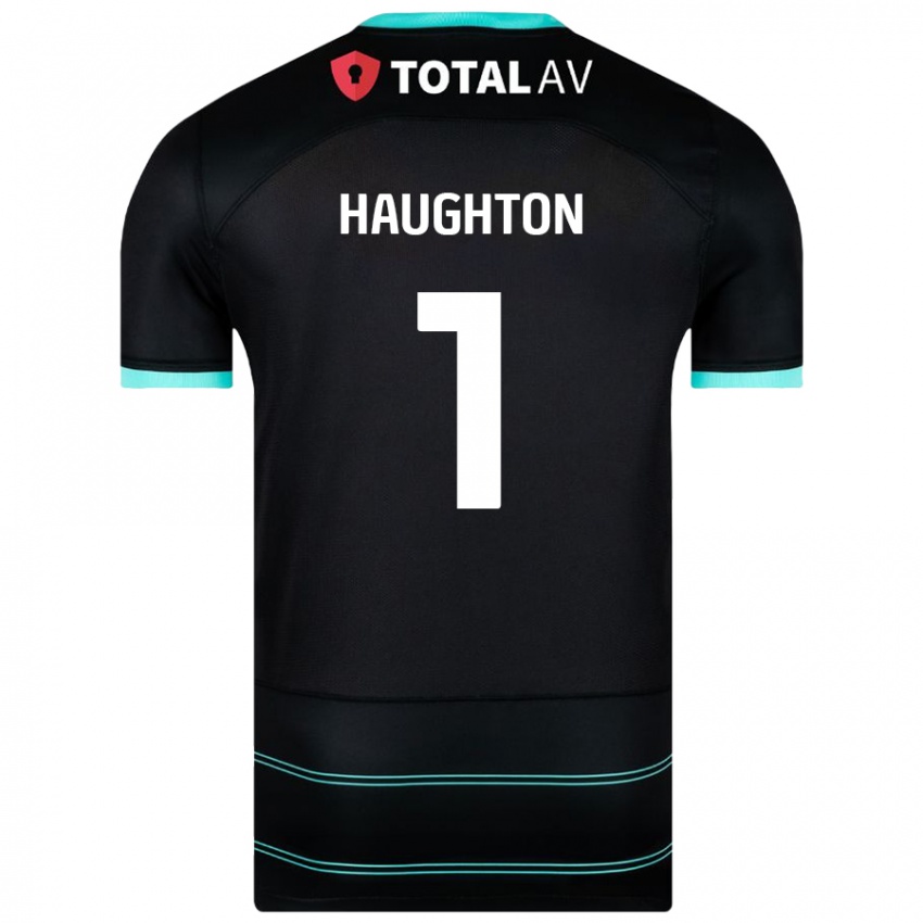 Herren Hannah Haughton #1 Schwarz Auswärtstrikot Trikot 2024/25 T-Shirt