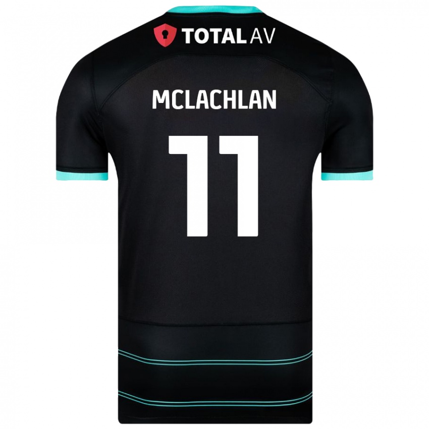 Herren Daisy Mclachlan #11 Schwarz Auswärtstrikot Trikot 2024/25 T-Shirt