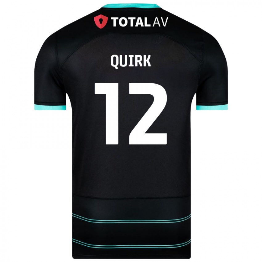 Herren Sophie Quirk #12 Schwarz Auswärtstrikot Trikot 2024/25 T-Shirt