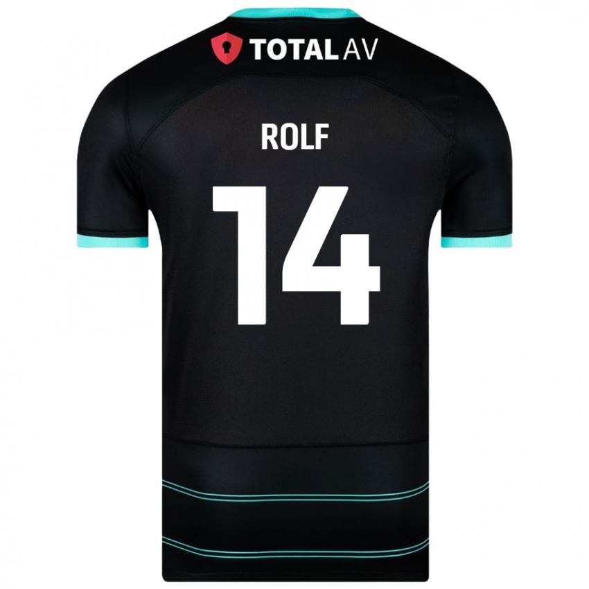 Herren Annie Rolf #14 Schwarz Auswärtstrikot Trikot 2024/25 T-Shirt