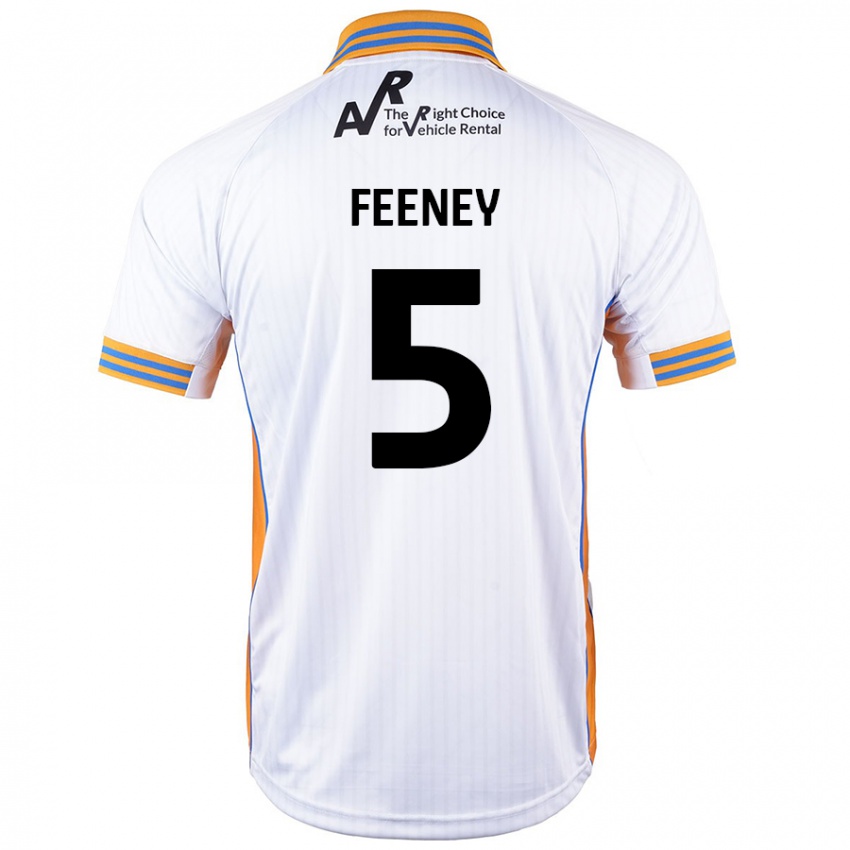 Herren Morgan Feeney #5 Weiß Auswärtstrikot Trikot 2024/25 T-Shirt