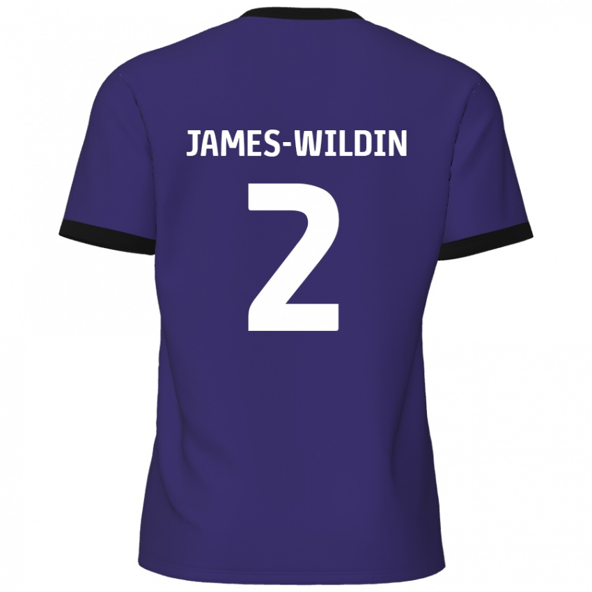 Herren Luther James-Wildin #2 Lila Auswärtstrikot Trikot 2024/25 T-Shirt