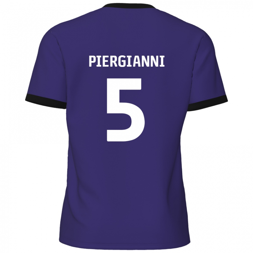 Herren Carl Piergianni #5 Lila Auswärtstrikot Trikot 2024/25 T-Shirt