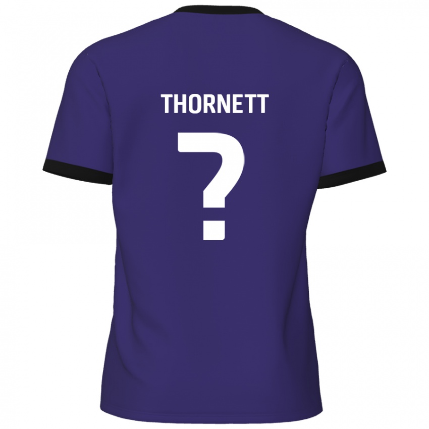 Herren Alfie Thornett #0 Lila Auswärtstrikot Trikot 2024/25 T-Shirt