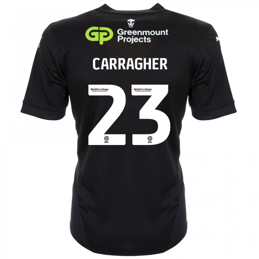 Herren James Carragher #23 Schwarz Auswärtstrikot Trikot 2024/25 T-Shirt