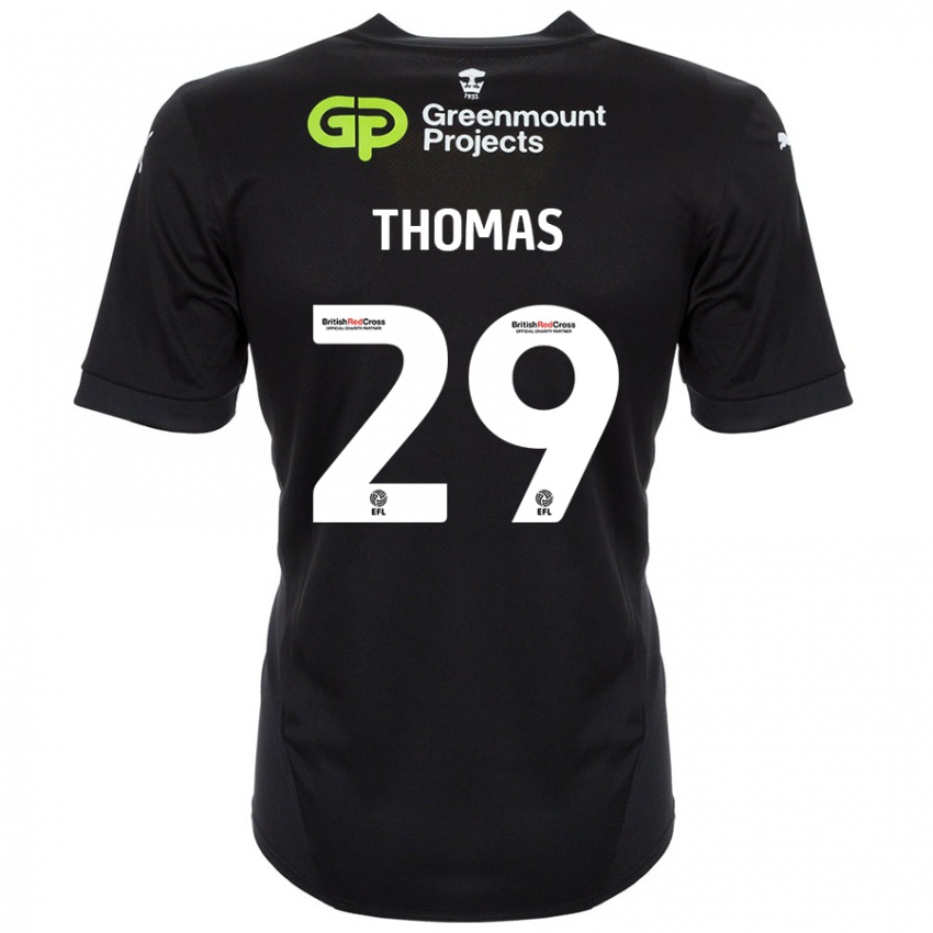 Herren Silko Thomas #29 Schwarz Auswärtstrikot Trikot 2024/25 T-Shirt