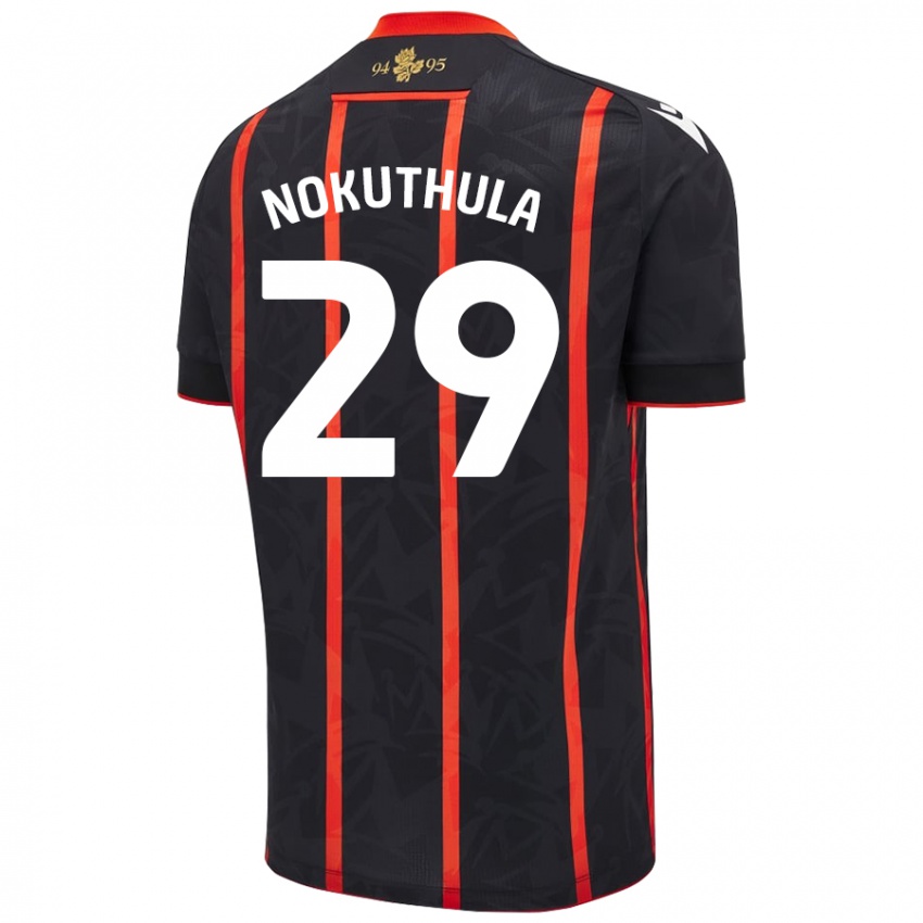 Herren Faith Nokuthula #29 Schwarz Rot Auswärtstrikot Trikot 2024/25 T-Shirt