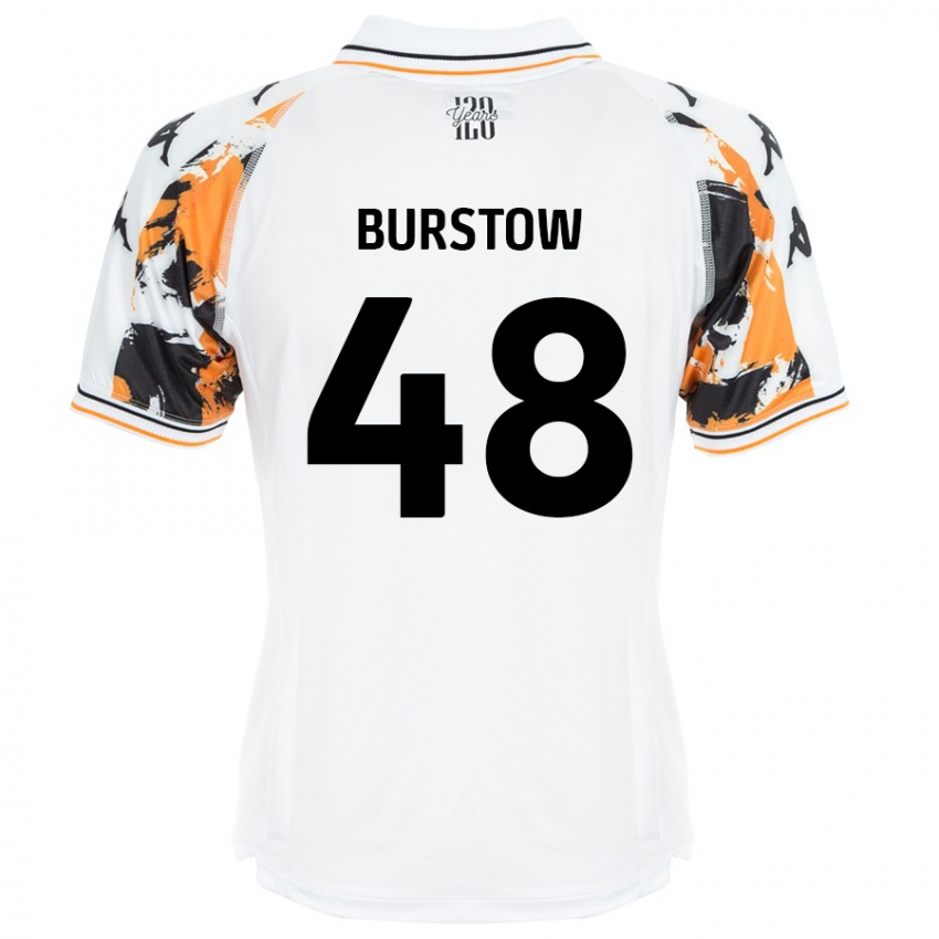 Herren Mason Burstow #48 Weiß Auswärtstrikot Trikot 2024/25 T-Shirt