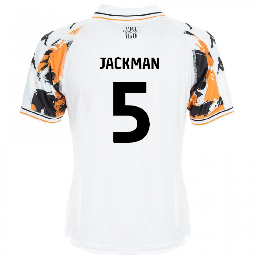 Herren Ellice Jackman #5 Weiß Auswärtstrikot Trikot 2024/25 T-Shirt