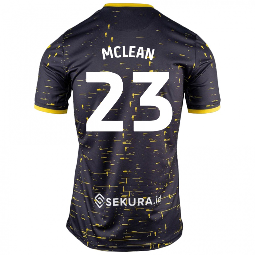 Herren Kenny Mclean #23 Schwarz Gelb Auswärtstrikot Trikot 2024/25 T-Shirt