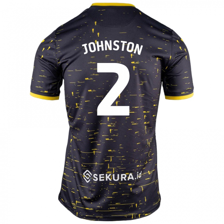 Herren Chardonnay Johnston #2 Schwarz Gelb Auswärtstrikot Trikot 2024/25 T-Shirt