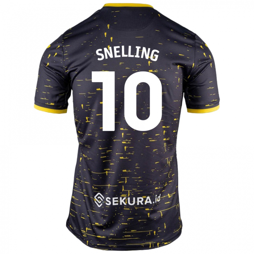 Herren Natasha Snelling #10 Schwarz Gelb Auswärtstrikot Trikot 2024/25 T-Shirt