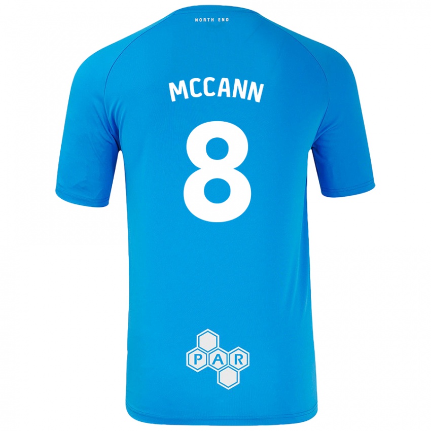 Herren Ali Mccann #8 Himmelblau Auswärtstrikot Trikot 2024/25 T-Shirt