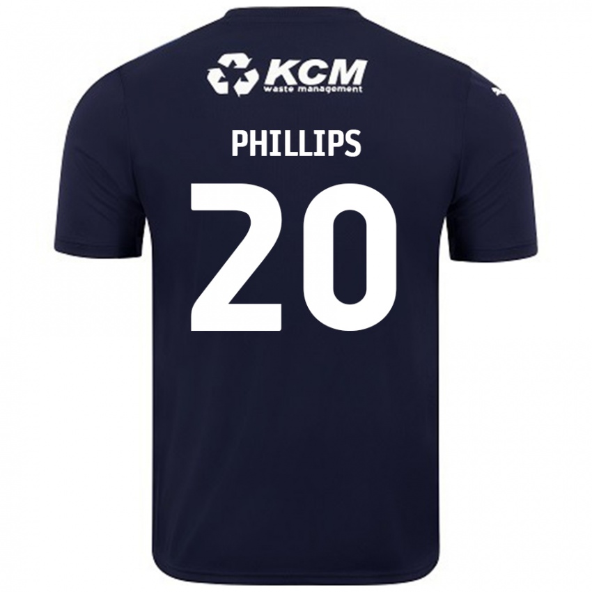 Herren Dillon Phillips #20 Marineblau Auswärtstrikot Trikot 2024/25 T-Shirt