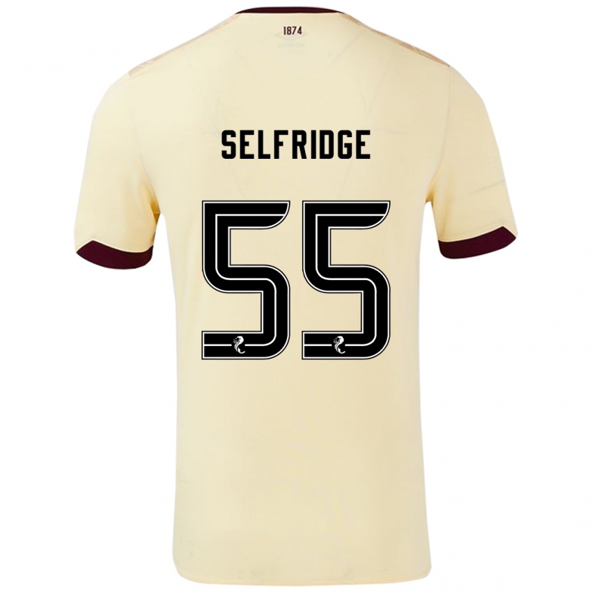 Herren Louis Selfridge #55 Creme Burgunderrot Auswärtstrikot Trikot 2024/25 T-Shirt