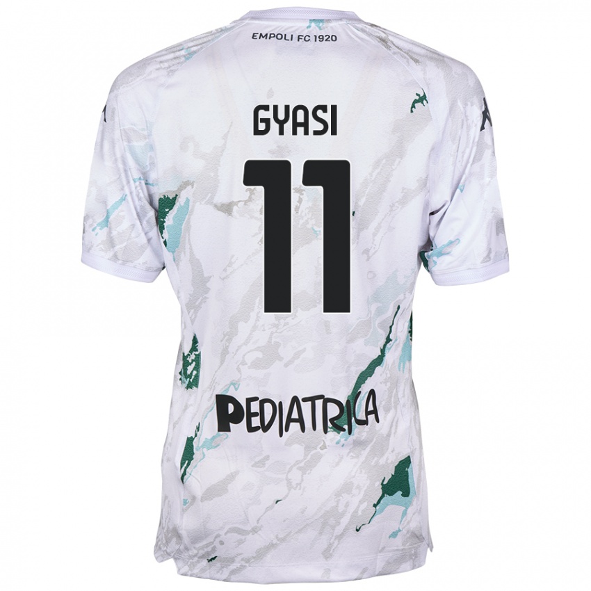 Herren Emmanuel Gyasi #11 Grau Auswärtstrikot Trikot 2024/25 T-Shirt