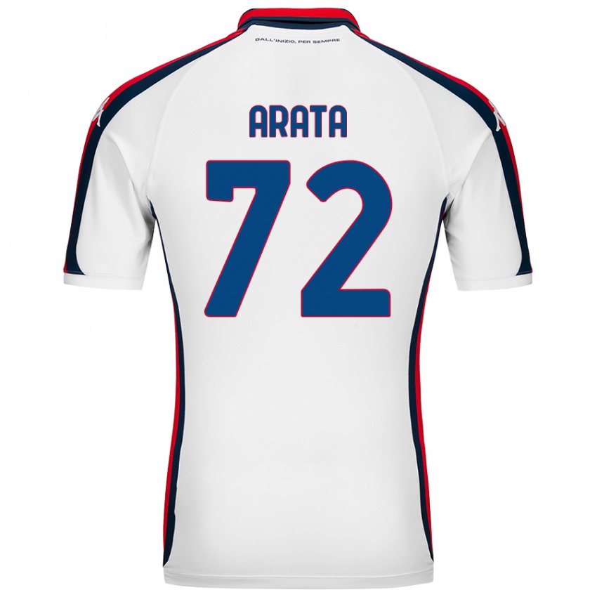 Herren Stefano Arata #72 Weiß Auswärtstrikot Trikot 2024/25 T-Shirt