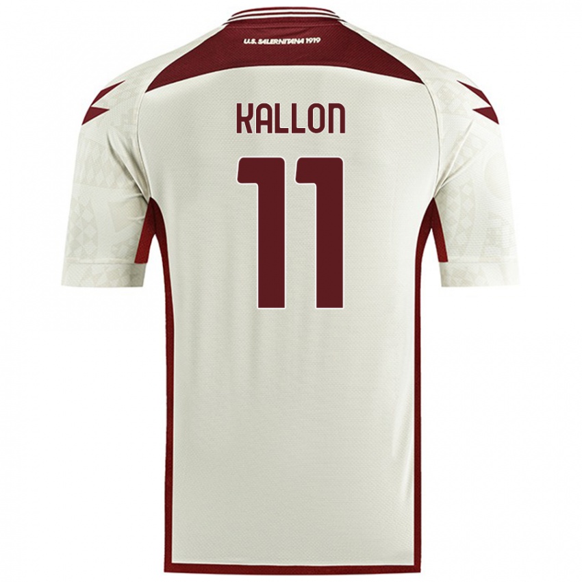 Herren Yayah Kallon #11 Cremefarben Auswärtstrikot Trikot 2024/25 T-Shirt