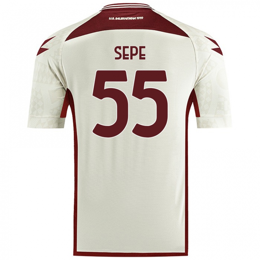 Herren Luigi Sepe #55 Cremefarben Auswärtstrikot Trikot 2024/25 T-Shirt