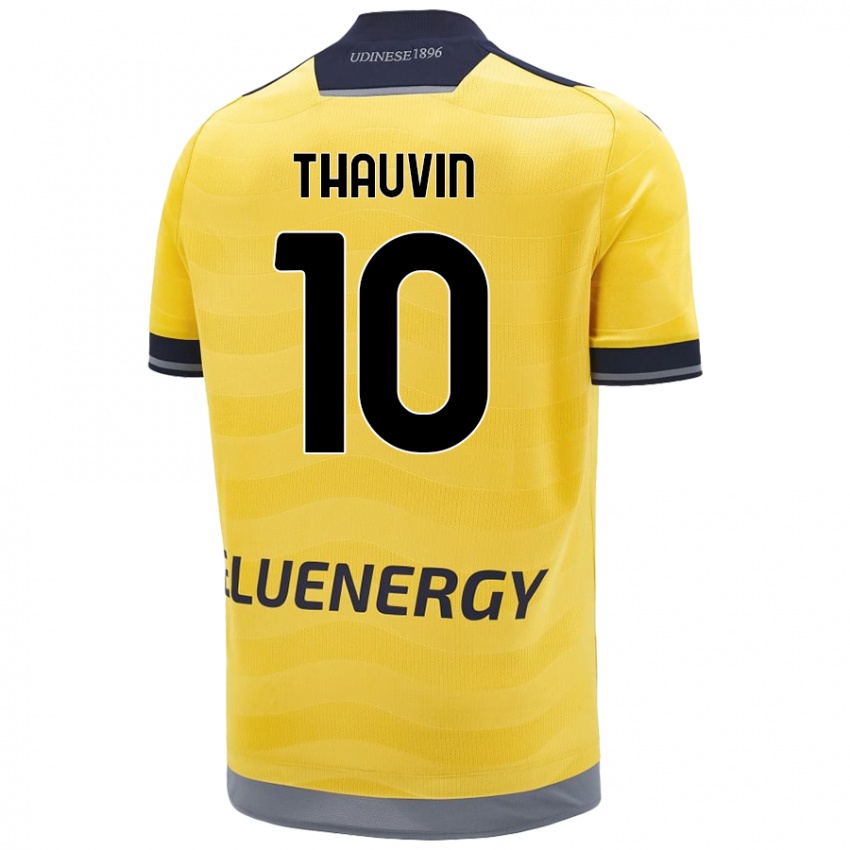 Herren Florian Thauvin #10 Golden Auswärtstrikot Trikot 2024/25 T-Shirt