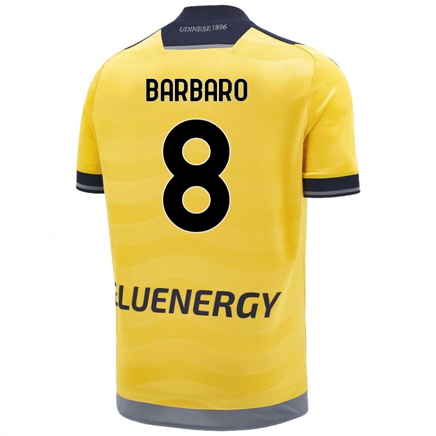 Herren Elia Barbaro #8 Golden Auswärtstrikot Trikot 2024/25 T-Shirt