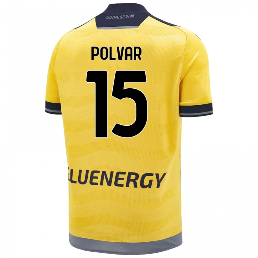 Herren Francesco Polvar #15 Golden Auswärtstrikot Trikot 2024/25 T-Shirt