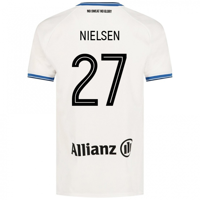 Herren Casper Nielsen #27 Weiß Auswärtstrikot Trikot 2024/25 T-Shirt