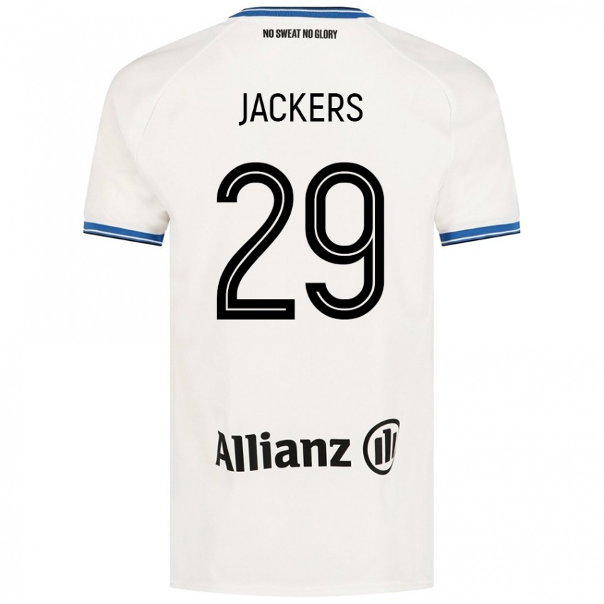 Herren Nordin Jackers #29 Weiß Auswärtstrikot Trikot 2024/25 T-Shirt