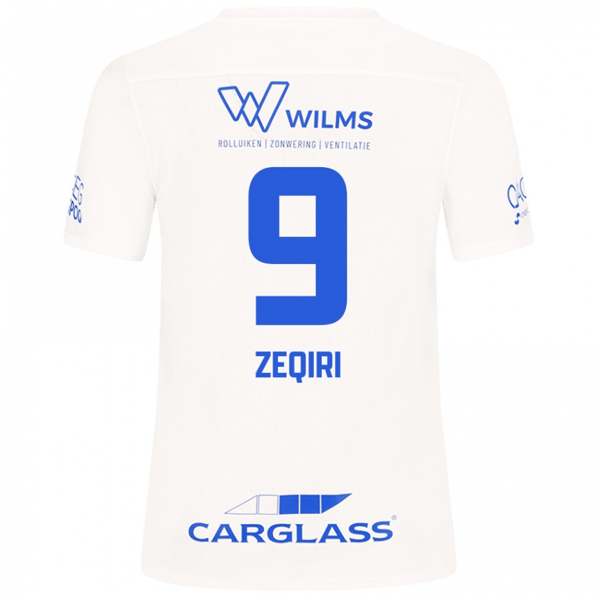 Herren Andi Zeqiri #9 Weiß Auswärtstrikot Trikot 2024/25 T-Shirt