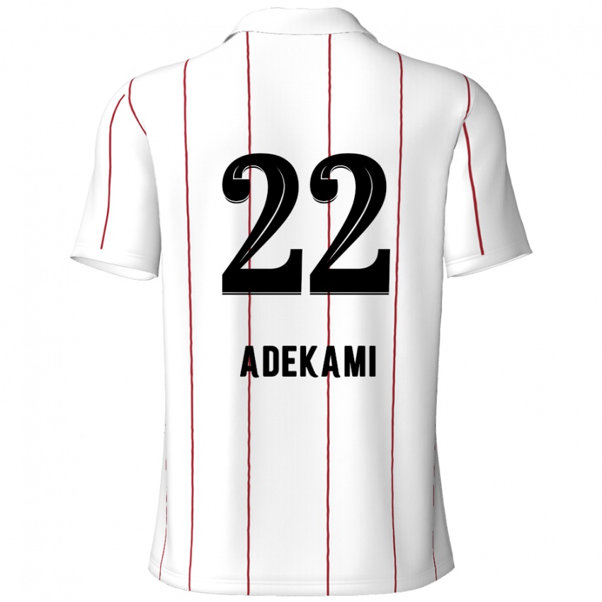 Herren Farouck Adekami #22 Weiß Schwarz Auswärtstrikot Trikot 2024/25 T-Shirt