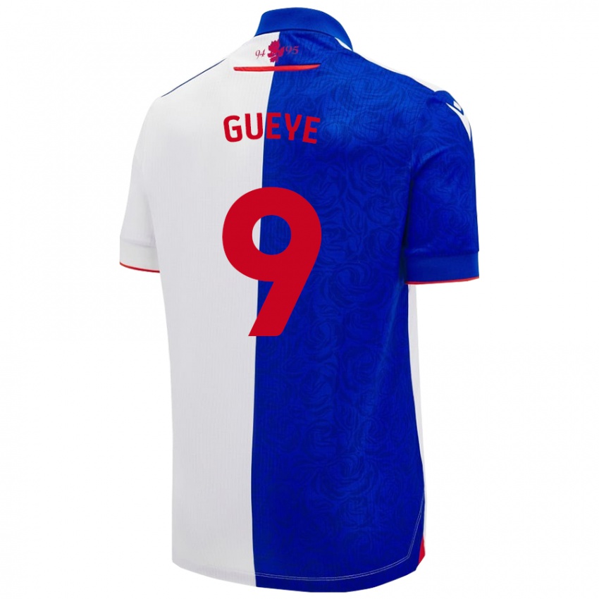 Damen Makhtar Gueye #9 Himmelblau Weiß Heimtrikot Trikot 2024/25 T-Shirt