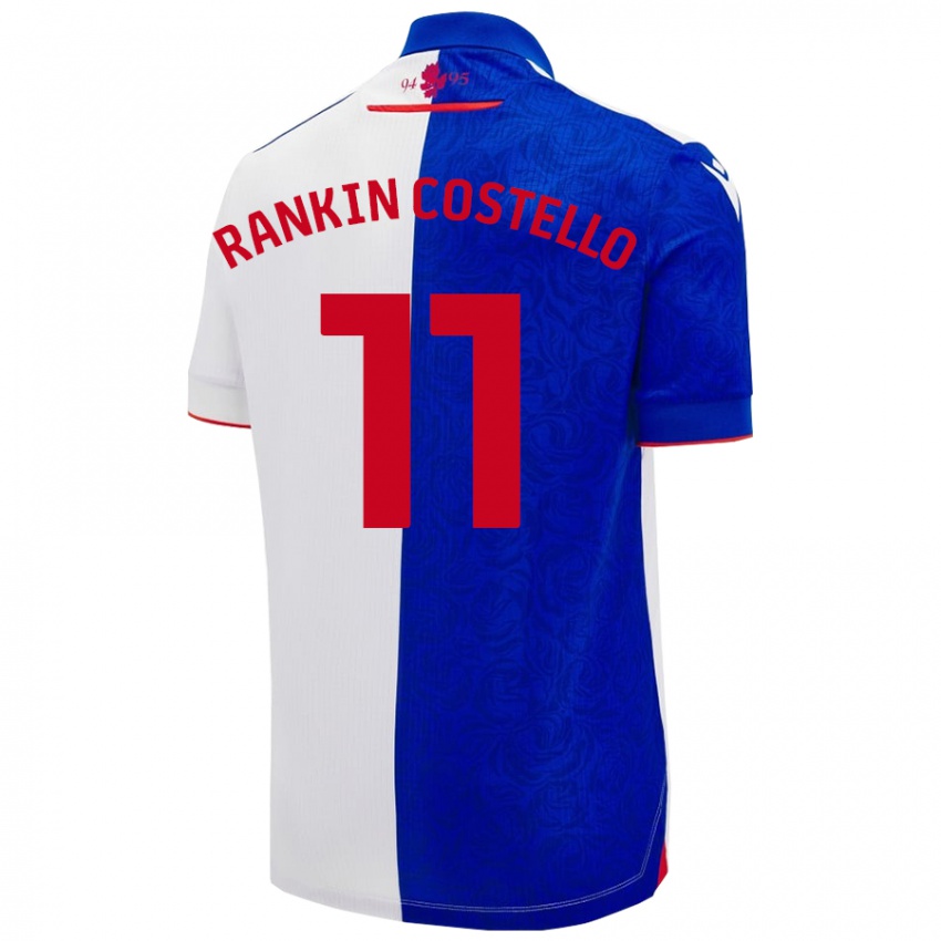 Damen Joe Rankin-Costello #11 Himmelblau Weiß Heimtrikot Trikot 2024/25 T-Shirt