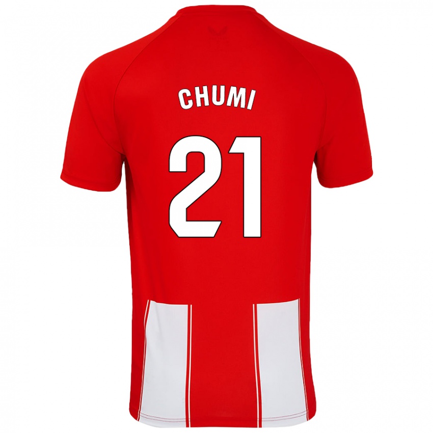 Damen Chumi #21 Rot Weiß Heimtrikot Trikot 2024/25 T-Shirt